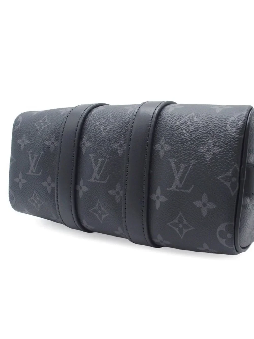 Louis Vuitton Keepall Bandouliere 25 Black Monogram Eclipse 2-Way Shoulder Bag
